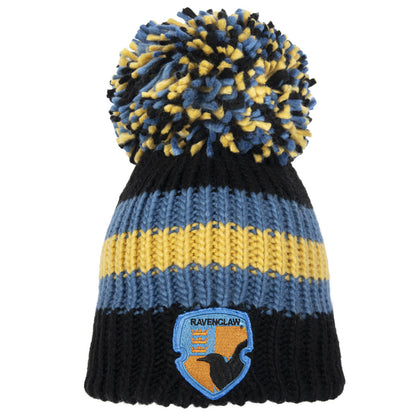 Black-Blue-Yellow - Front - Harry Potter Unisex Adult Raven Claw Bobble Beanie