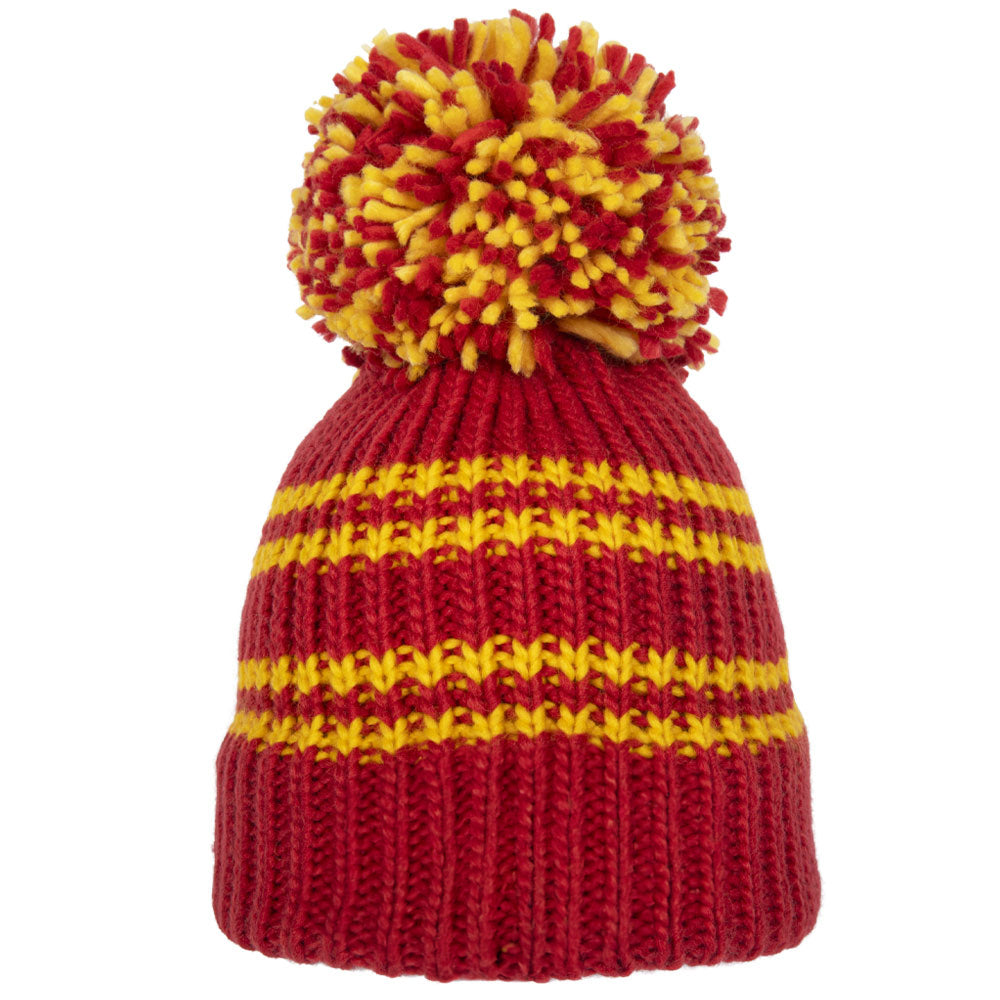 Red-Yellow - Back - Harry Potter Unisex Adult Gryffindor Bobble Beanie