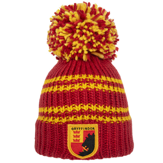 Red-Yellow - Front - Harry Potter Unisex Adult Gryffindor Bobble Beanie