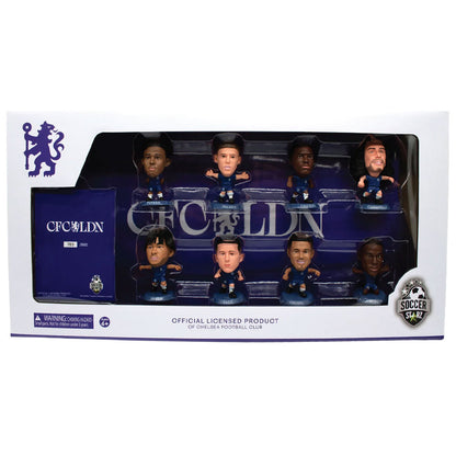 Navy-Red-White - Front - Chelsea FC Season 25-26 Player Team SoccerStarz Football Figurine (Pack of 8)