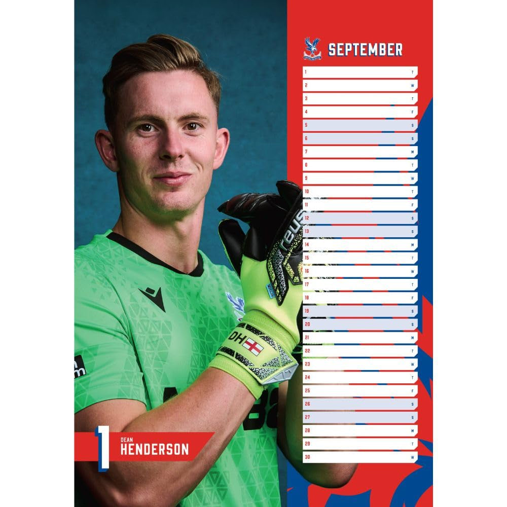 Multicoloured - Back - Crystal Palace FC 2026 A3 Wall Calendar