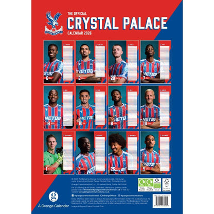 Multicoloured - Lifestyle - Crystal Palace FC 2026 A3 Wall Calendar