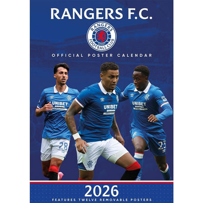 Blue - Front - Rangers FC 2026 A3 Wall Calendar
