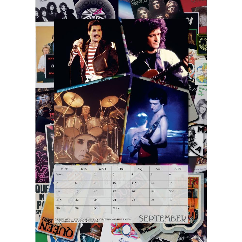 Multicoloured - Side - Queen 2026 Square A3 Wall Calendar