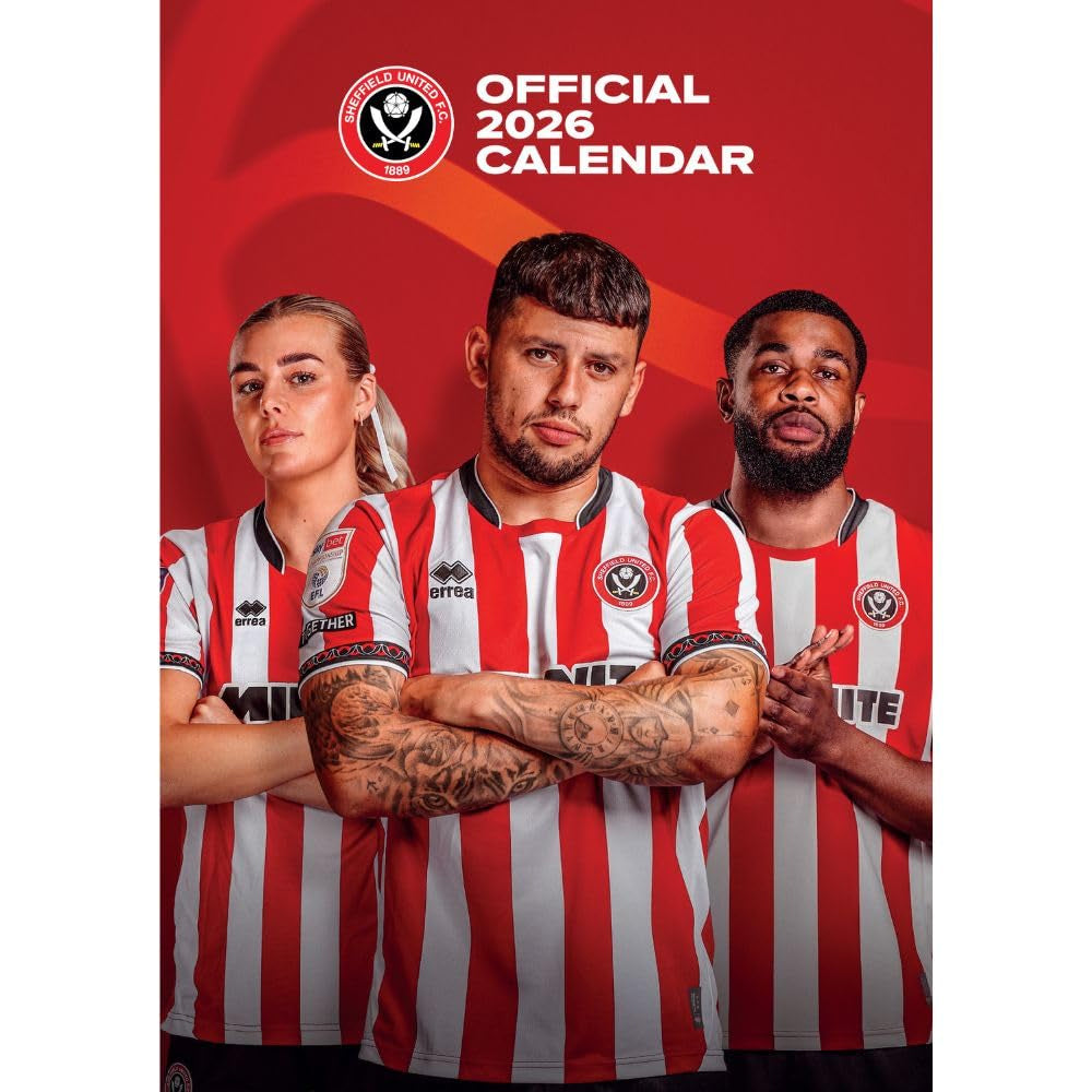 Multicoloured - Front - Sheffield United FC 2026 A3 Wall Calendar