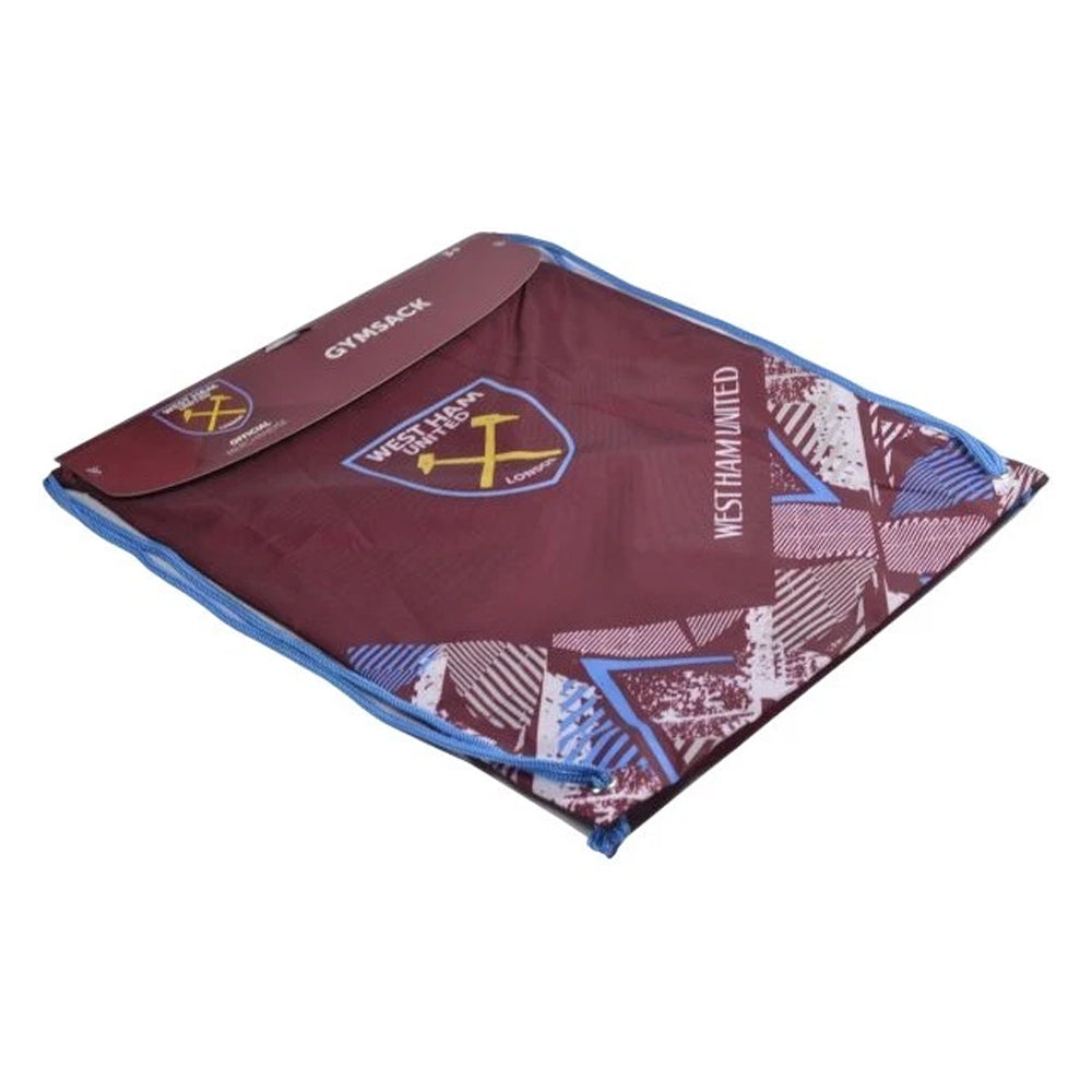 Claret-Blue-Yellow - Back - West Ham United FC Vector Gym Drawstring Bag