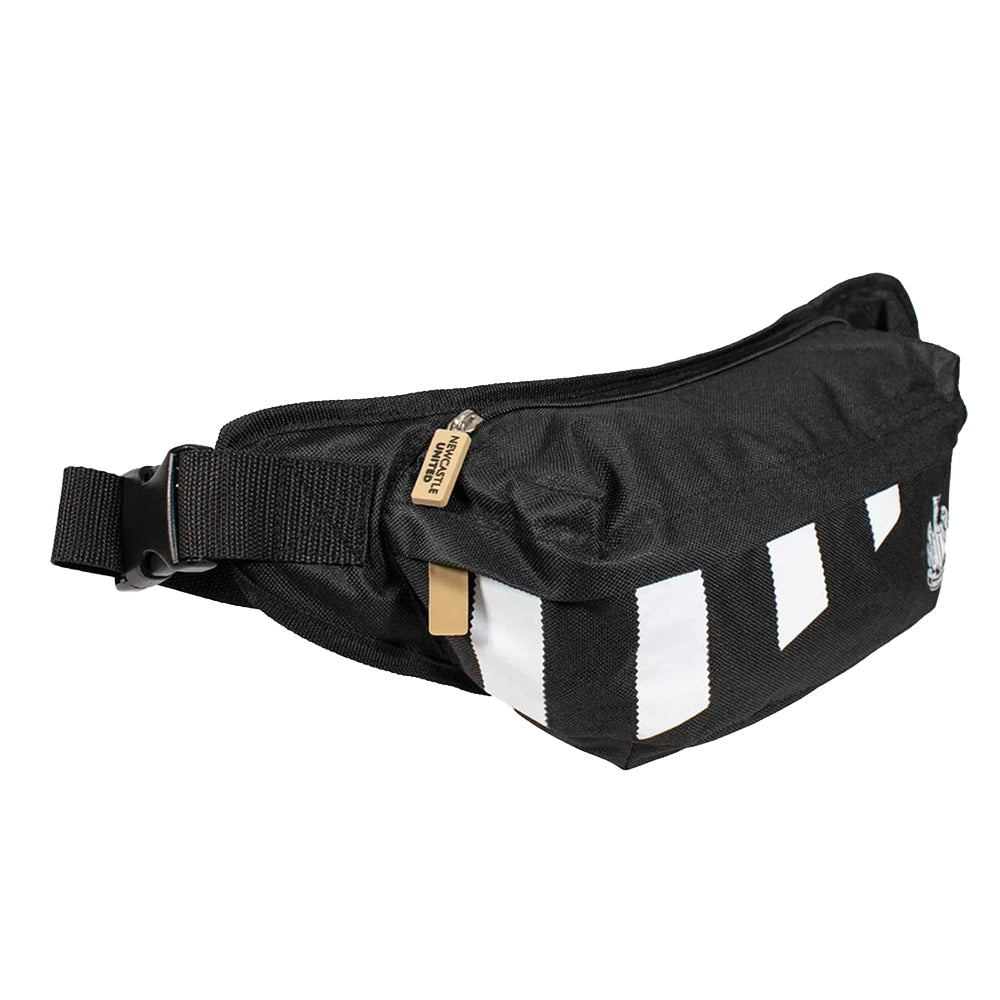 Black-White - Back - Newcastle United FC Unisex Adult Stripe Crossbody Bag