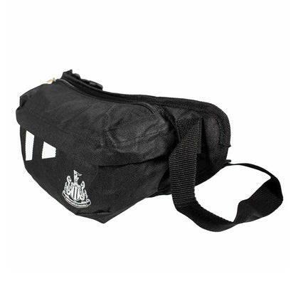 Black-White - Side - Newcastle United FC Unisex Adult Stripe Crossbody Bag