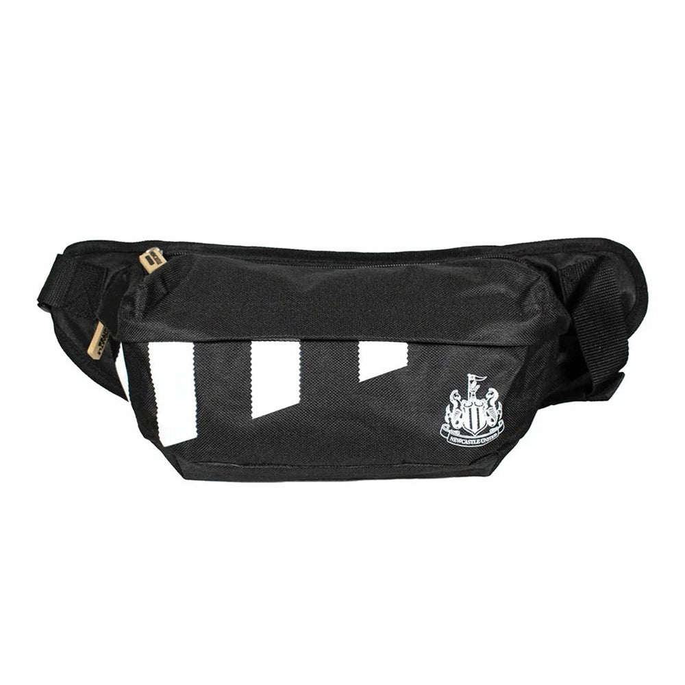 Black-White - Front - Newcastle United FC Unisex Adult Stripe Crossbody Bag