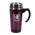 Claret - Front - Aston Villa FC Handle 450ml Travel Mug