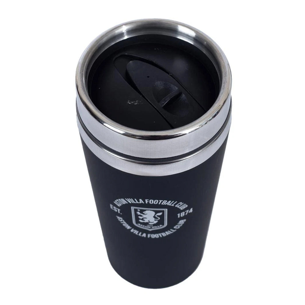 Black - Side - Aston Villa FC Executive 450ml Travel Mug
