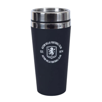 Black - Front - Aston Villa FC Executive 450ml Travel Mug