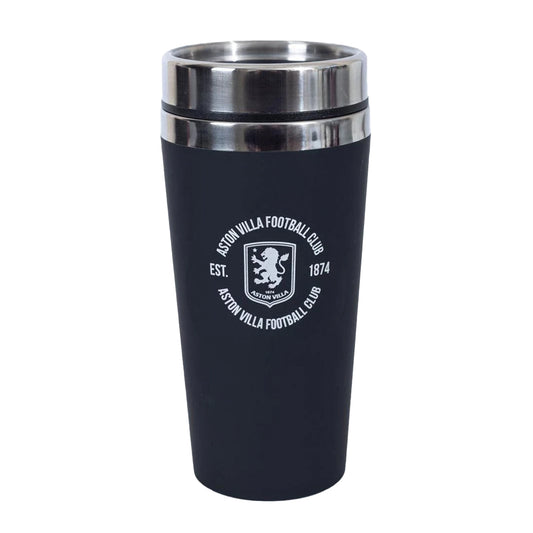 Black - Front - Aston Villa FC Executive 450ml Travel Mug