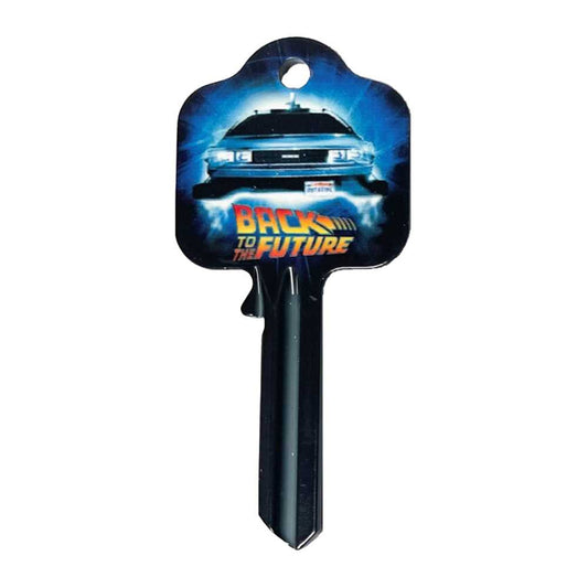 Blue - Front - Back To The Future Delorean Blank Key