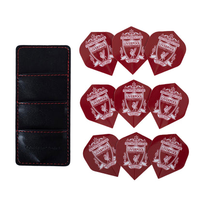 Red-White - Front - Liverpool FC Dart Flights (Pack of 9)