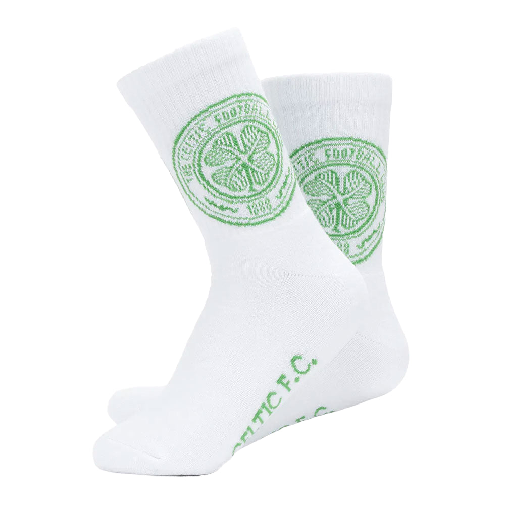 Black-White-Green - Back - Celtic FC Unisex Adult Sports Socks (Pack of 2)