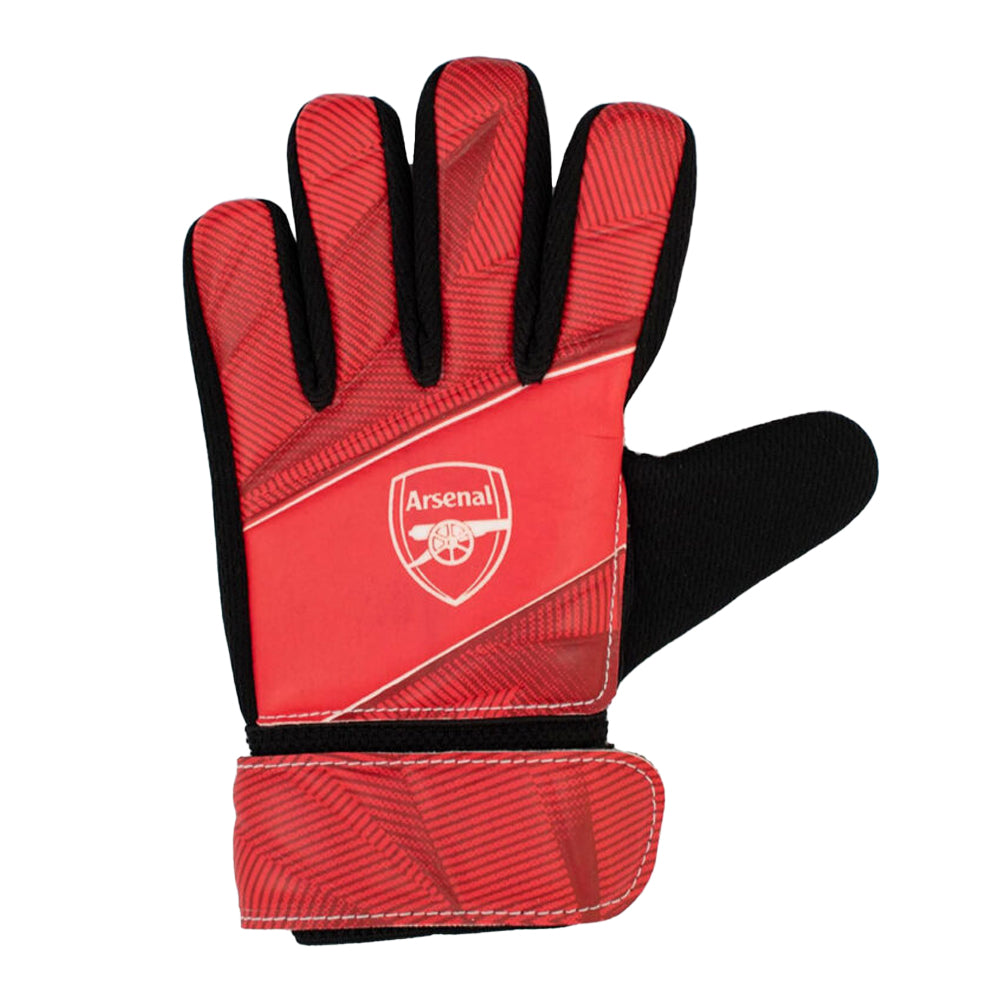 Red - Front - Arsenal FC Teen Fuse Goalkeeper Gloves