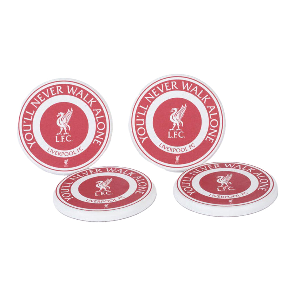 Red-White - Back - Liverpool FC Ceramic Coaster Set (Pack of 4)