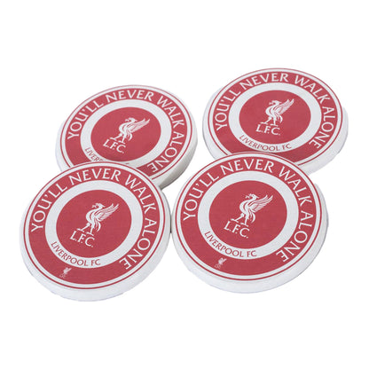 Red-White - Front - Liverpool FC Ceramic Coaster Set (Pack of 4)