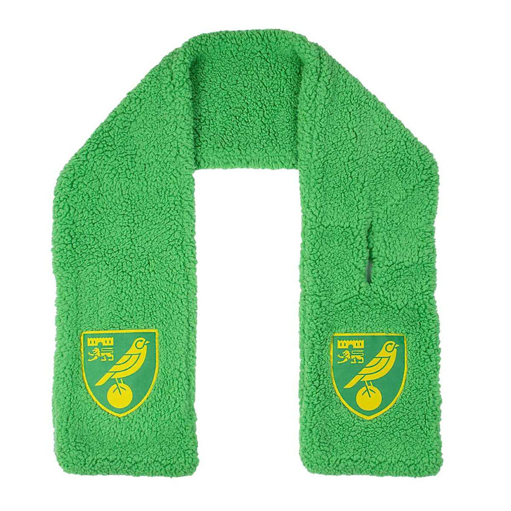 Green-Yellow - Front - Norwich City FC Sherpa Scarf