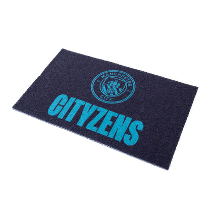 Navy-Gold-Red - Back - Manchester City FC Loop Pile Door Mat