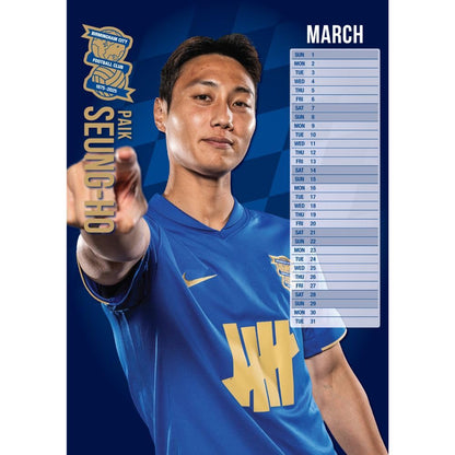 Multicoloured - Side - Birmingham City FC 2026 A3 Wall Calendar