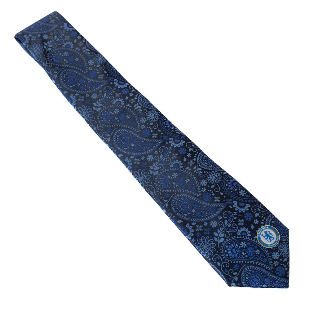 Navy - Back - Chelsea FC Paisley Tie