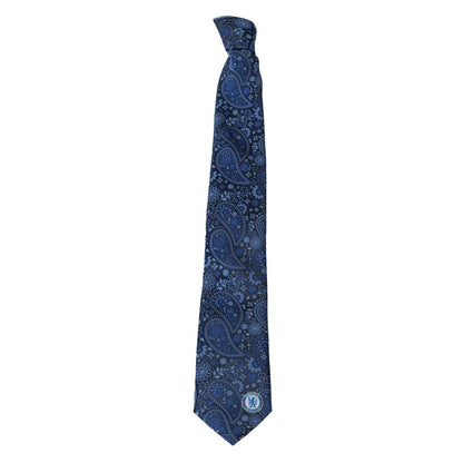 Navy - Side - Chelsea FC Paisley Tie