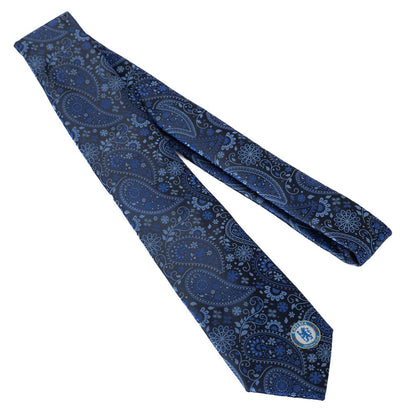 Navy - Pack Shot - Chelsea FC Paisley Tie