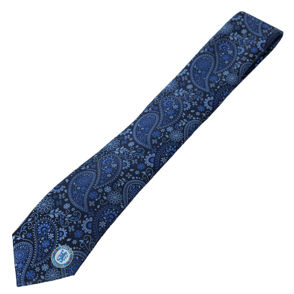 Navy - Close up - Chelsea FC Paisley Tie