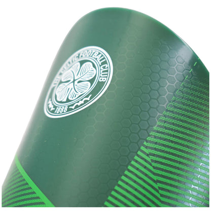Green - Back - Celtic FC Childrens-Kids Fuse Shin & Ankle Guards