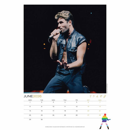 Multicoloured - Side - George Michael 2026 A3 Calendar