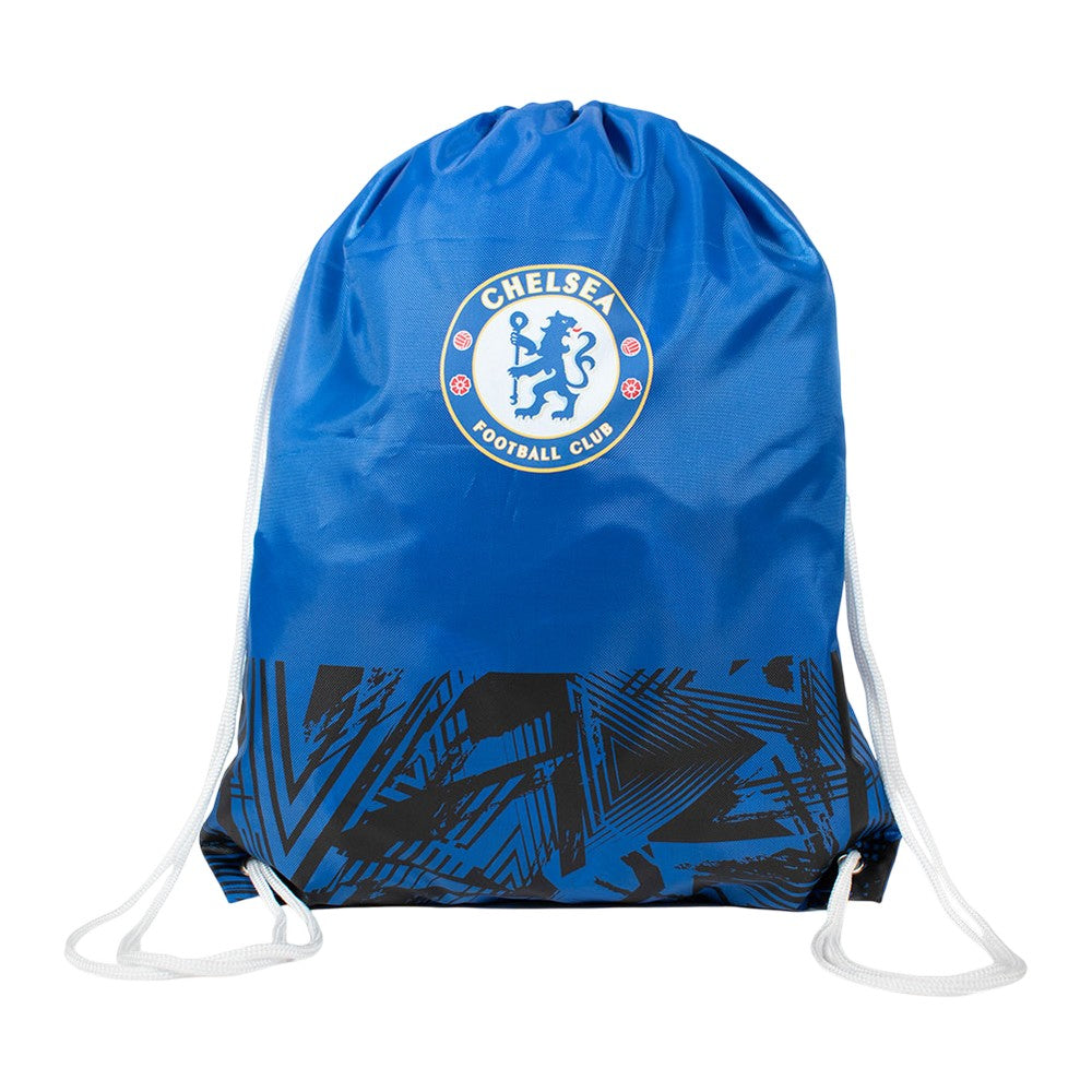 Navy-Red - Front - Chelsea FC Fusion Gym Drawstring Bag
