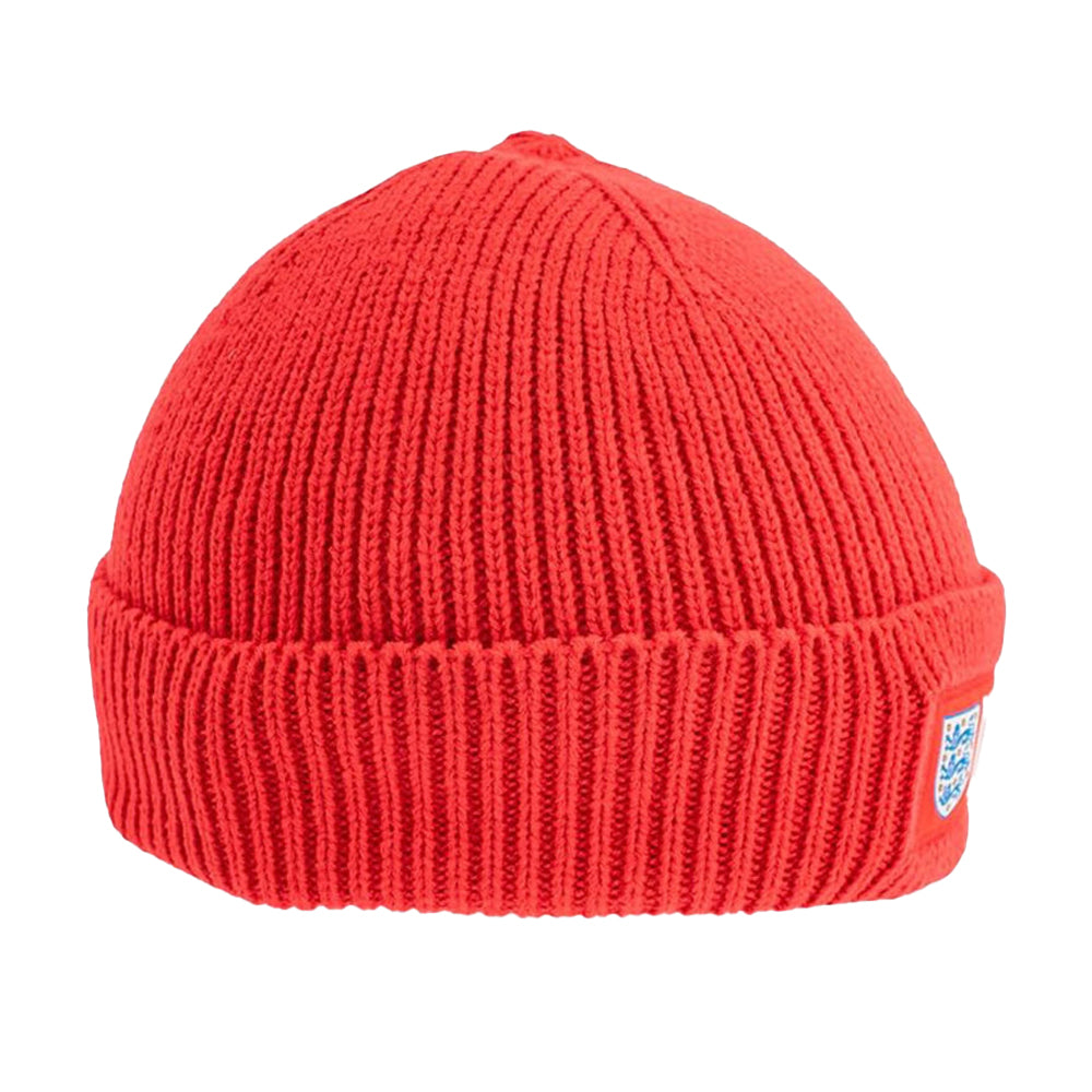 Navy-Red - Back - England FA Unisex Adult Lionesses Cuffed Beanie