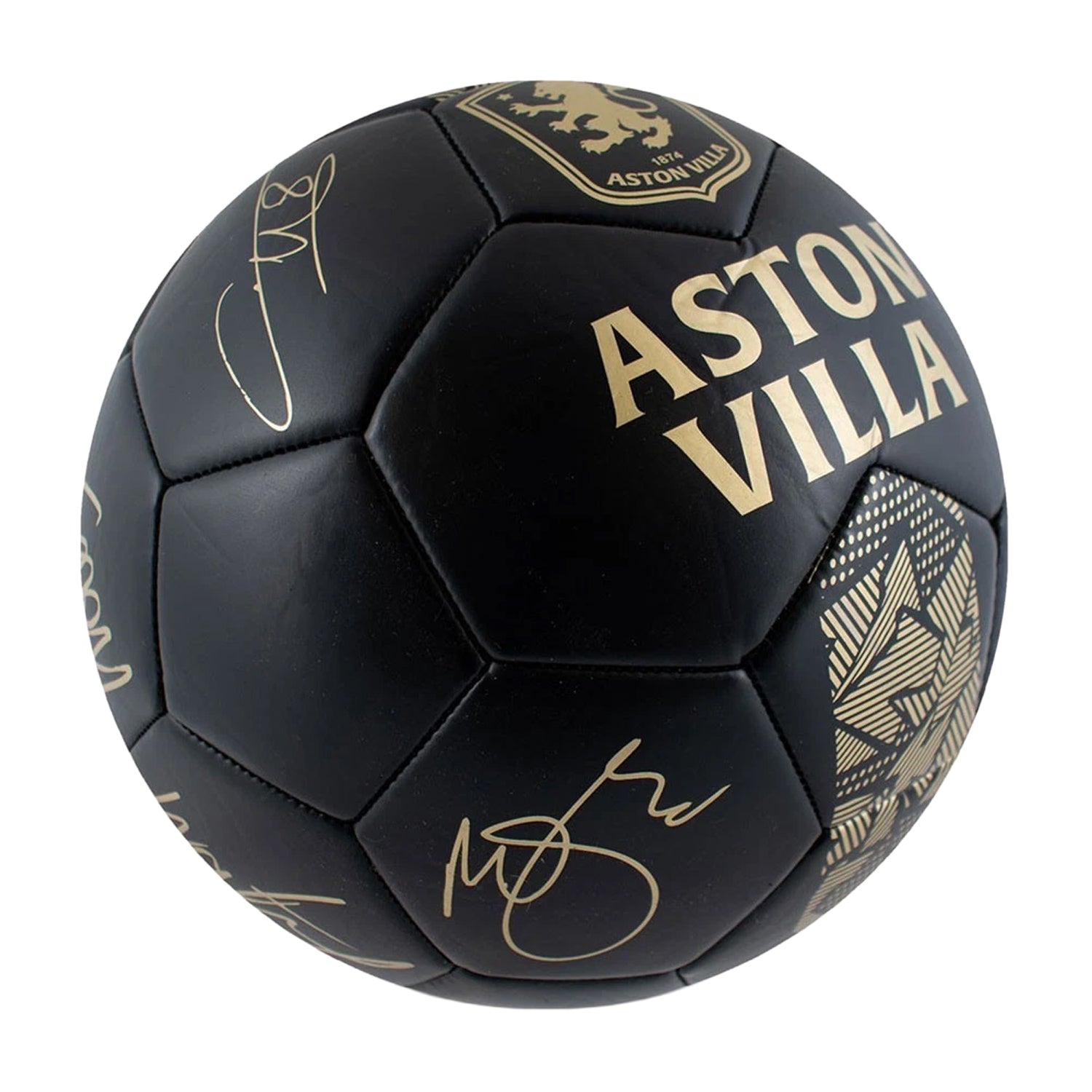 Black - Back - Aston Villa FC Gold Phantom Signature Training Football