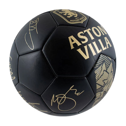 Black - Back - Aston Villa FC Gold Phantom Signature Training Football
