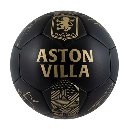Black - Front - Aston Villa FC Gold Phantom Signature Training Football