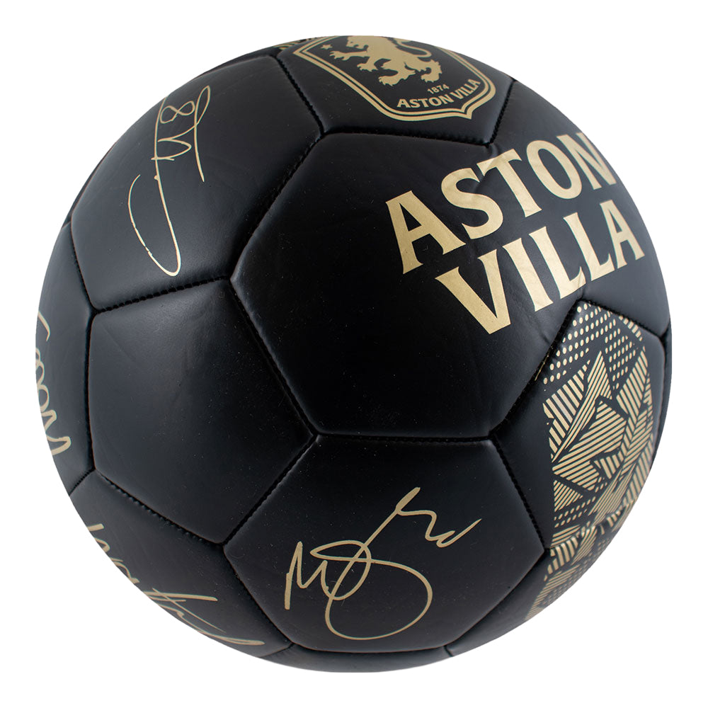Black - Back - Aston Villa FC Gold Phantom Signature Football