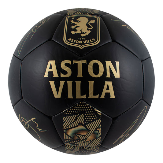 Black - Front - Aston Villa FC Gold Phantom Signature Football