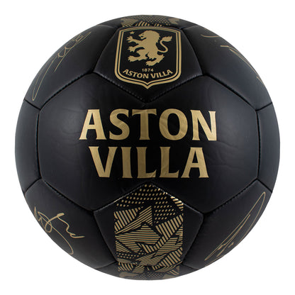 Black - Front - Aston Villa FC Gold Phantom Signature Football