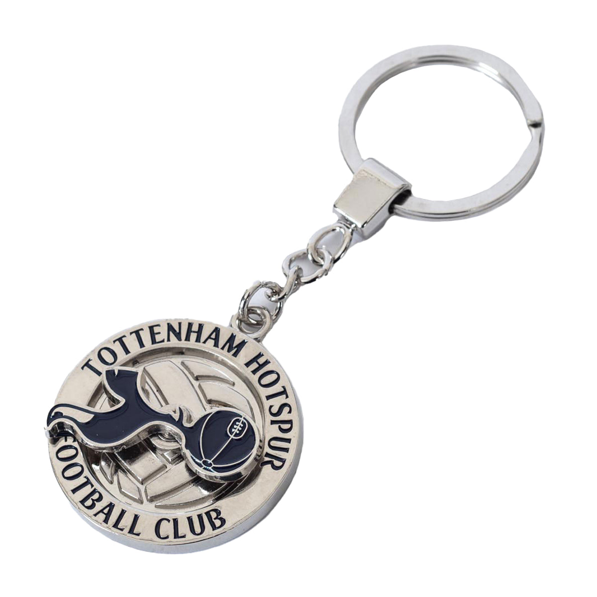 Navy Blue-Silver - Back - Tottenham Hotspur FC Fidget Keyring
