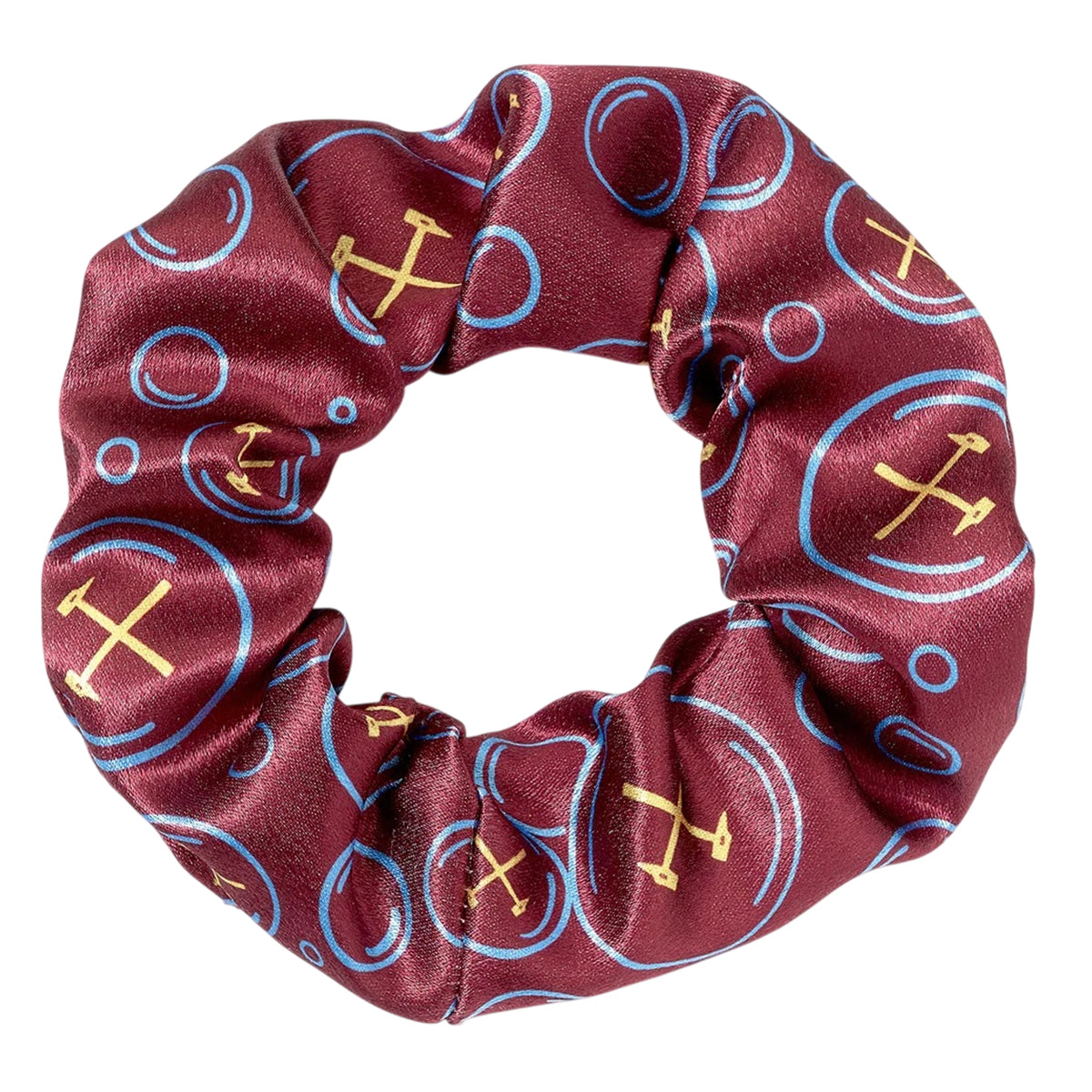 Claret-Sky Blue-Gold - Front - West Ham United FC Scrunchie