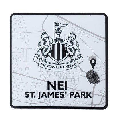 White-Black - Front - Newcastle United FC Route To St James´ Park Fridge Magnet