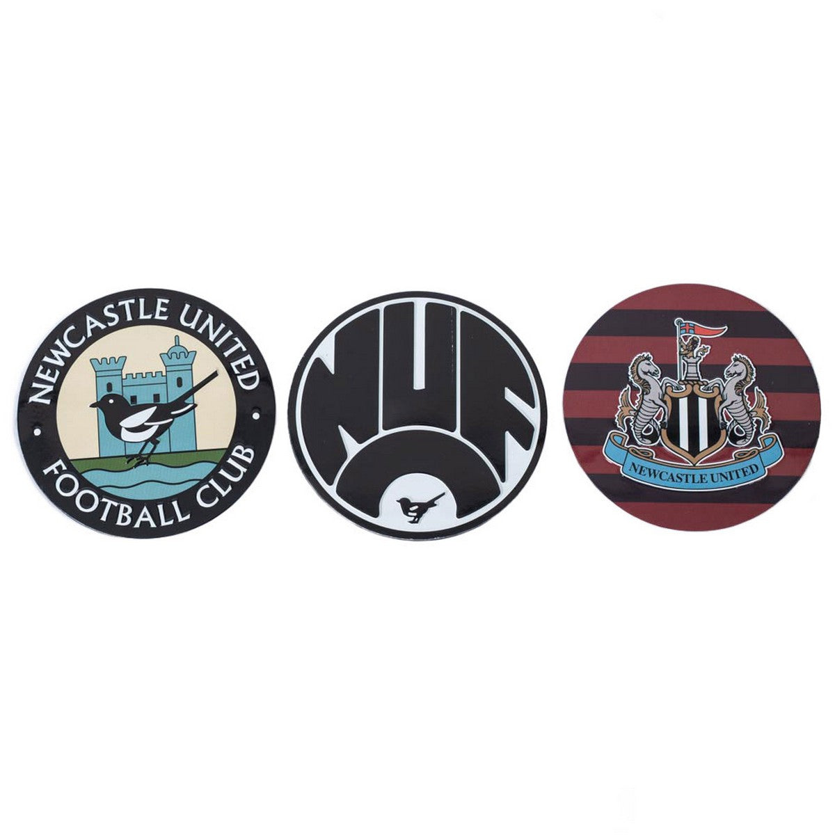 Multicoloured - Front - Newcastle United FC Retro Fridge Magnet Set (Pack of 3)