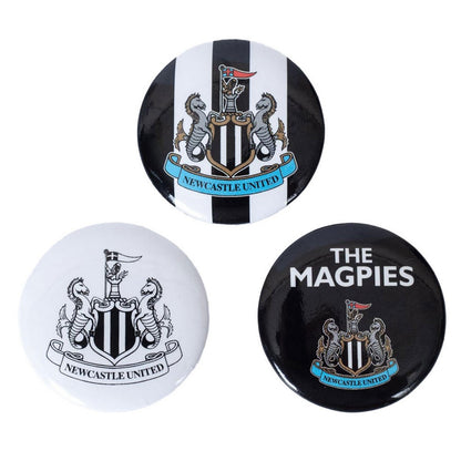 Black-White - Front - Newcastle United FC Badge Set (Pack of 3)