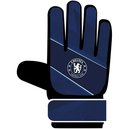 Blue-White - Front - Chelsea FC Childrens-Kids Fuse Goalkeeper Gloves