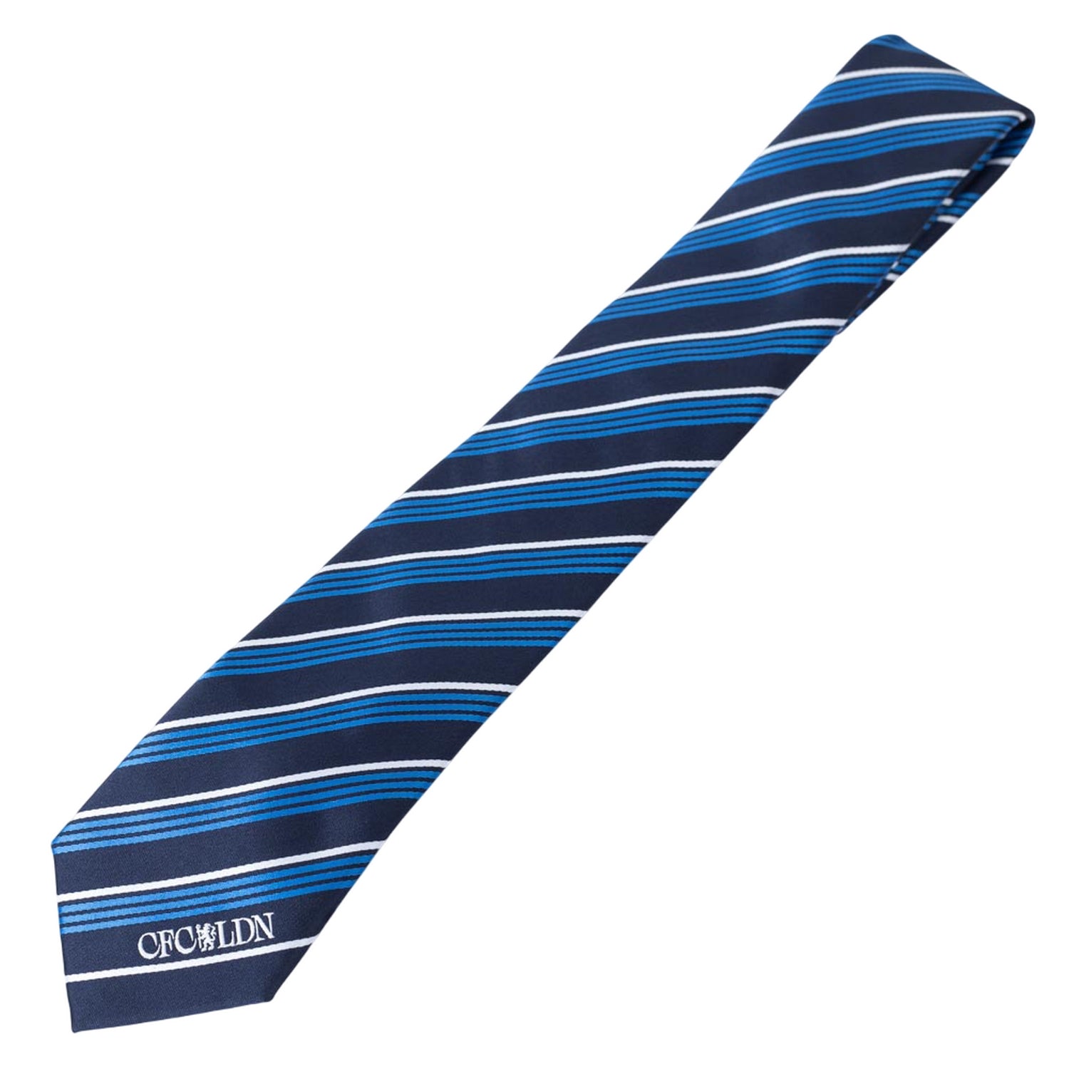 Navy-Royal Blue - Front - Chelsea FC Stripe Tie