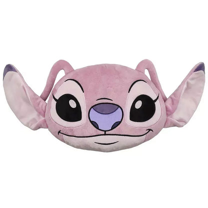 Pink - Front - Lilo & Stitch Shaped Angel Filled Cushion