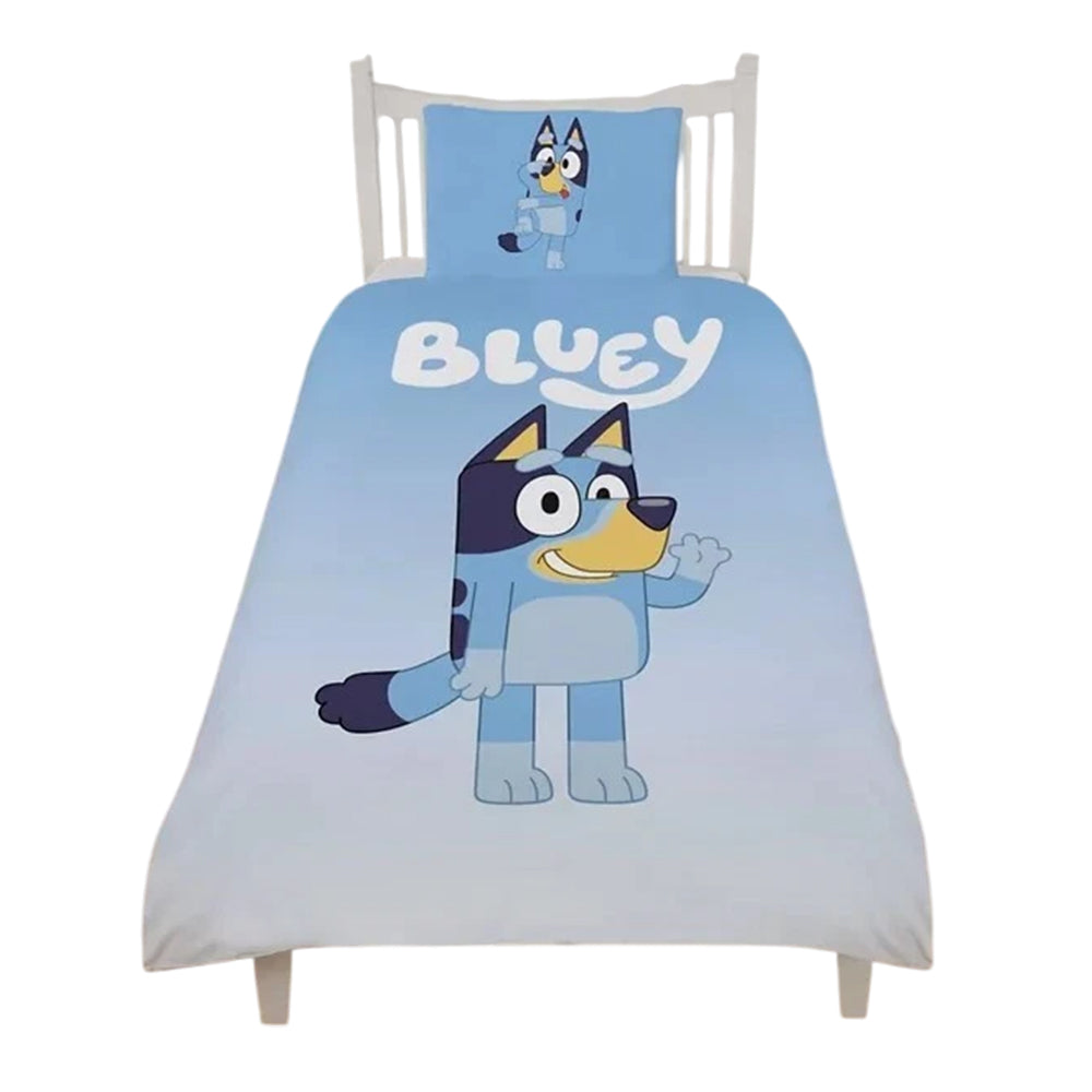 Blue-White - Back - Bluey Wave Duvet Set