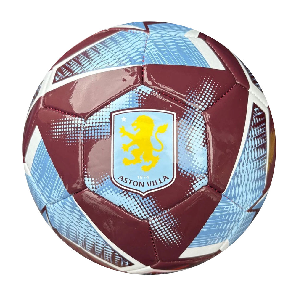 Claret-Blue-Yellow - Front - Aston Villa FC Spiral Football
